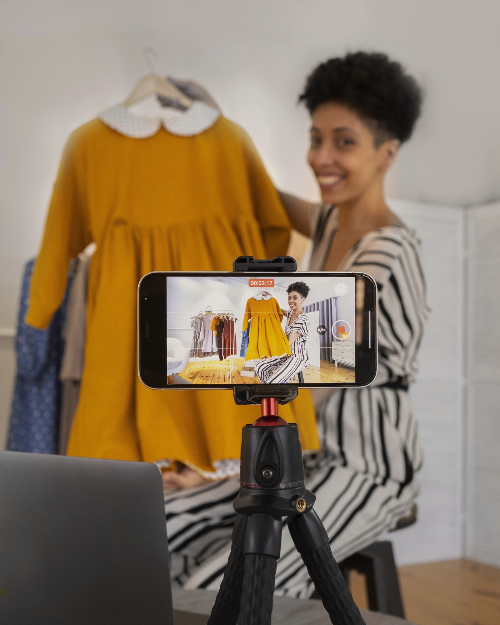 Live Shopping mobile recording interface